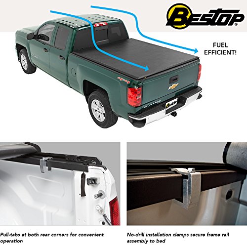 BESTOP 19219-01 Bestop 19219-01 EZ-Roll Tonneau Cover for 2015-2018 Chevy Colorado/GMC Canyon, 5.2' bed