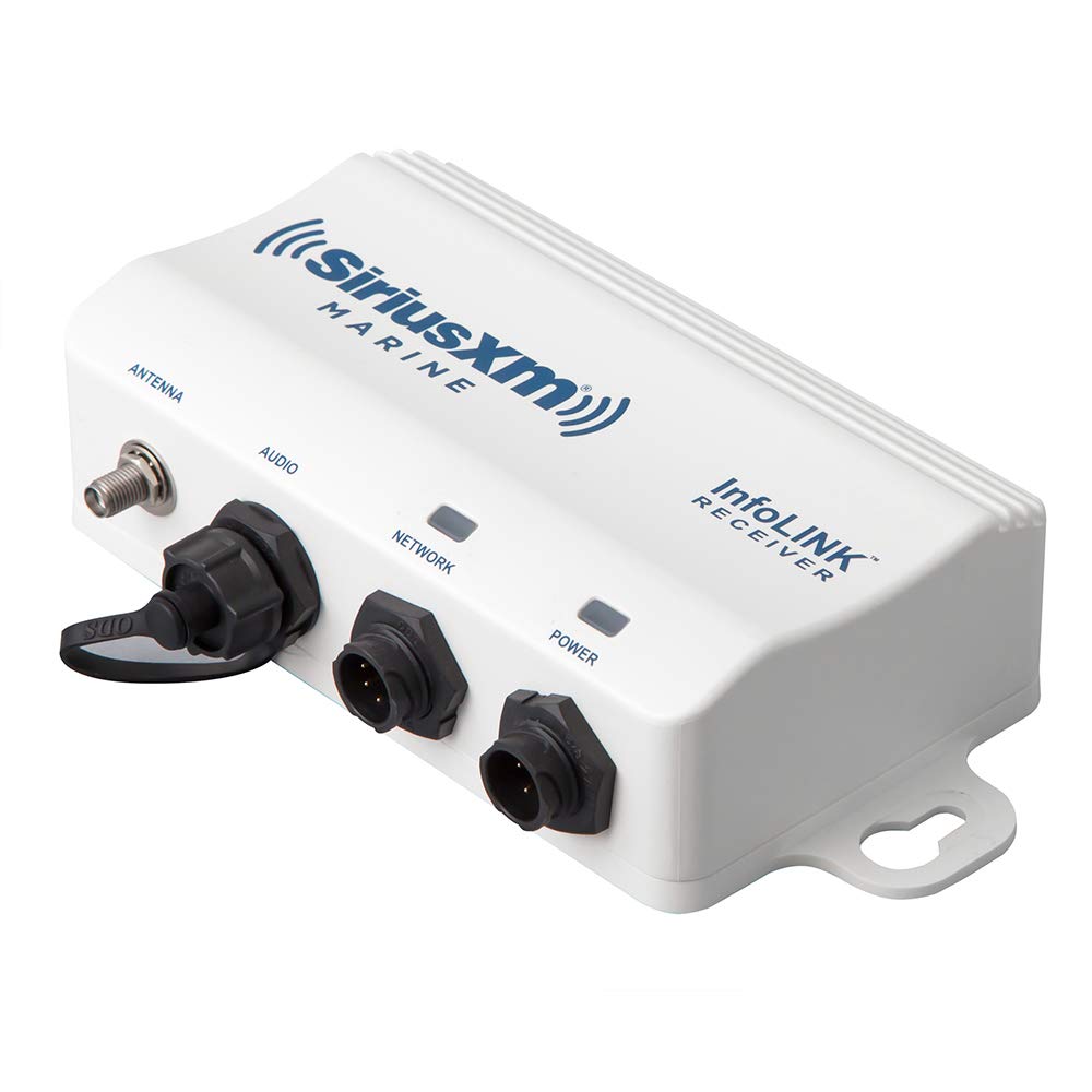 RAYMARINE E70499 Raymarine E70499, SR200 SiriusXM InfoLINK Receiver, White, Small