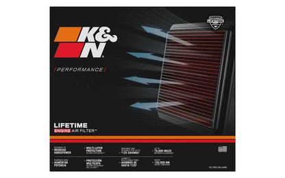 K&N FILTER 33-2035 K&N High-Flow Original Lifetime Engine Air Filter: Increase Power: Premium, Washable: Compatible with 1990-1996 Chevrolet/Pontiac: Corvette, ZR1, Firebird, 33-2035
