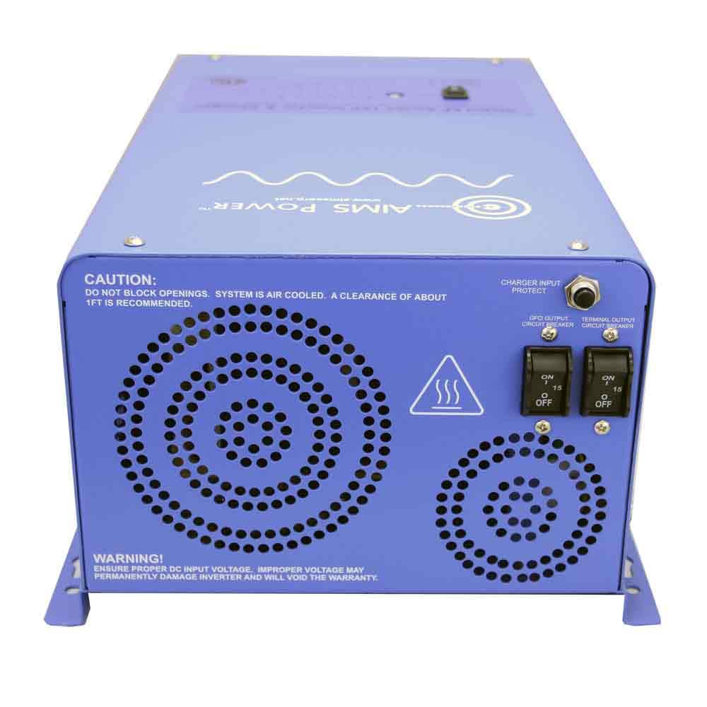 AIMS POWER PICOGLF20W12V120V AIMS 2000W 12V Pure Sine Inverter Charger w/Transfer Switch 120V ETL