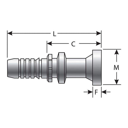 Gates G20400-1616 Caterpillar Style O-Ring Flange GlobalSpiral