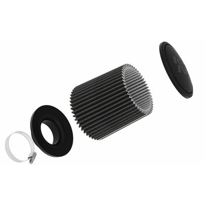 K&N FILTER RU-3110HBK K&N Dryflow Lifetime Universal Clamp-On Air Filter: Dry Synthetic, Washable, Oil-Free: Flange Diameter: 3.5 In, Filter Height: 6 In, Flange Length: 1.5 In, Type: Dry Synthetic, RU-3110HBK