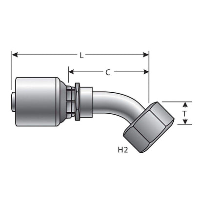 Gates G25831-0404 HYDRAULIC COUPLING-MEGACRIMP