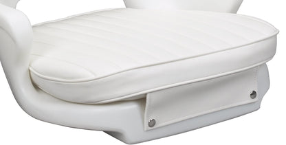 MOELLER ST2000-HD Moeller Marine Moeller ST2000-HD, Boat Helm Seat and Cushion, Includes Mounting Plate , White , 24.5" x 20" x 16"