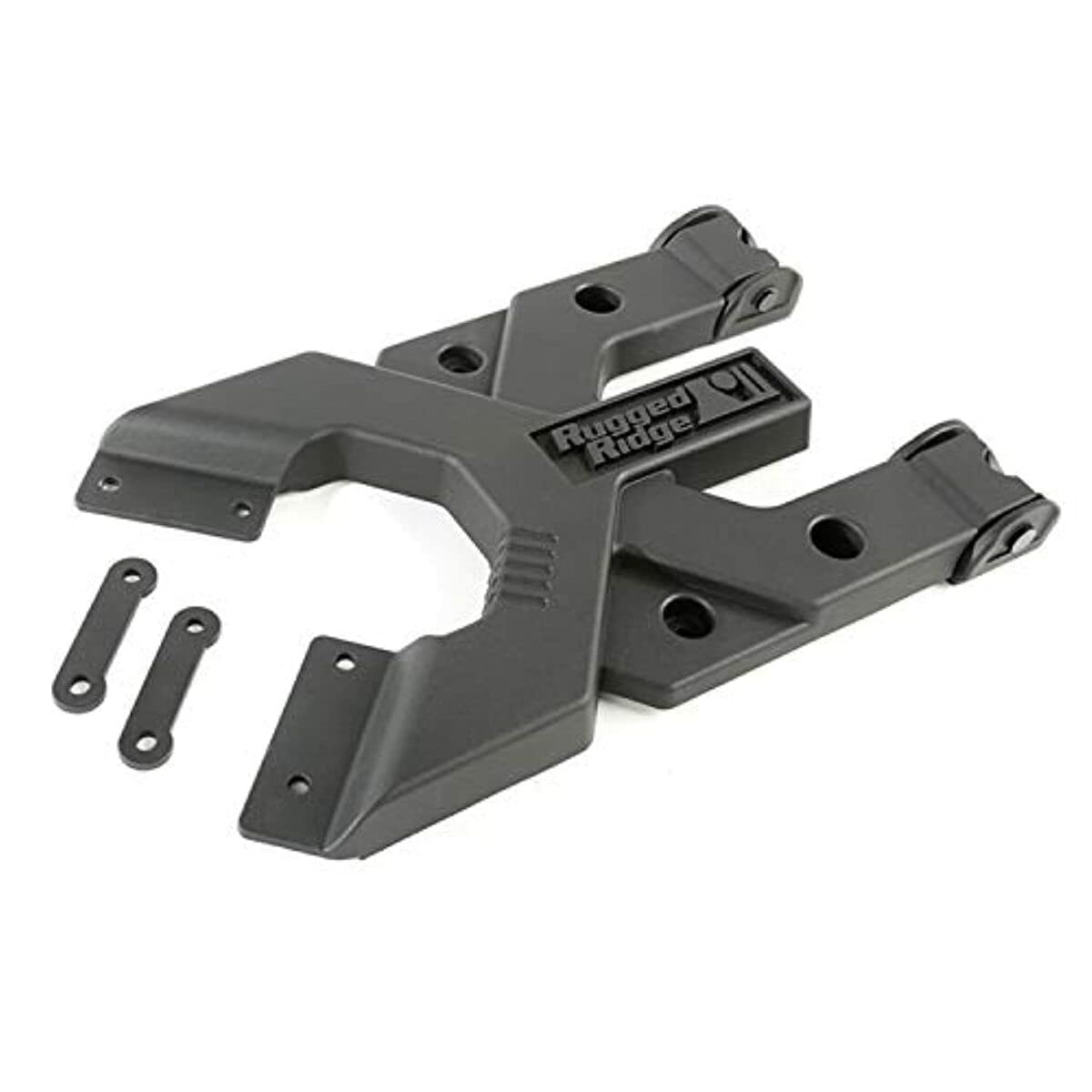 RUGGED RIDGE 11546.51 Rugged Ridge HD Tire Carrier – Black, Hinge Casting, Heavy Duty – 11546.51 – Fits 2007-2018 Jeep Wrangler JK