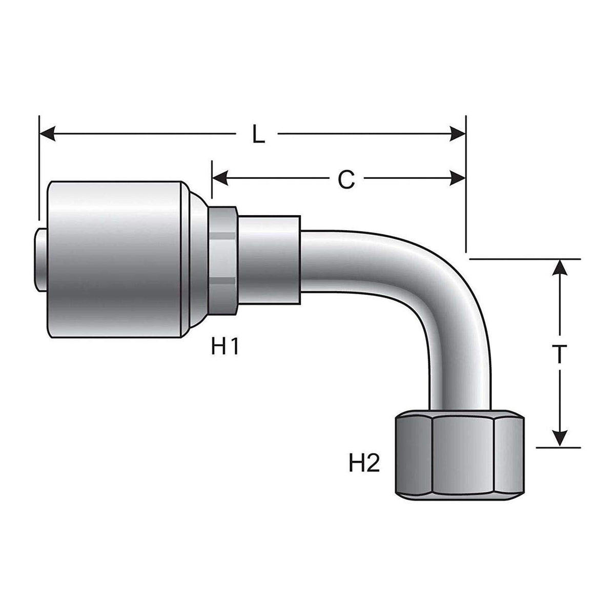 Gates G25239-0808 HYDRAULIC COUPLING-MEGACRIMP