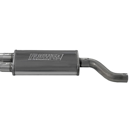 FLOWMASTER 718103 Flowmaster 718103 FlowFX Cat-Back Exhaust Kit 2.5 Inch Dual Side Exit 409 Stainless Steel 4.5 Inch Black Ceramic Stainless Tips Compatible with 2005-2019 Nissan Frontier 4.0L V6 2/4WD all Wheelbases