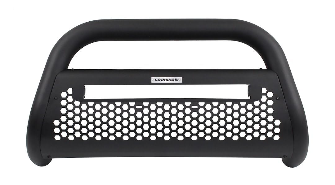 GO RHINO 55523T Go Rhino RC2 Bull Bar w/ 20" Single Row Light Mount Hole & Mounting Brackets – Mild Steel, Textured Black – 55523T – Fits 2005-2015 Toyota Tacoma Excludes TRD & Toyota Safety Sense Models