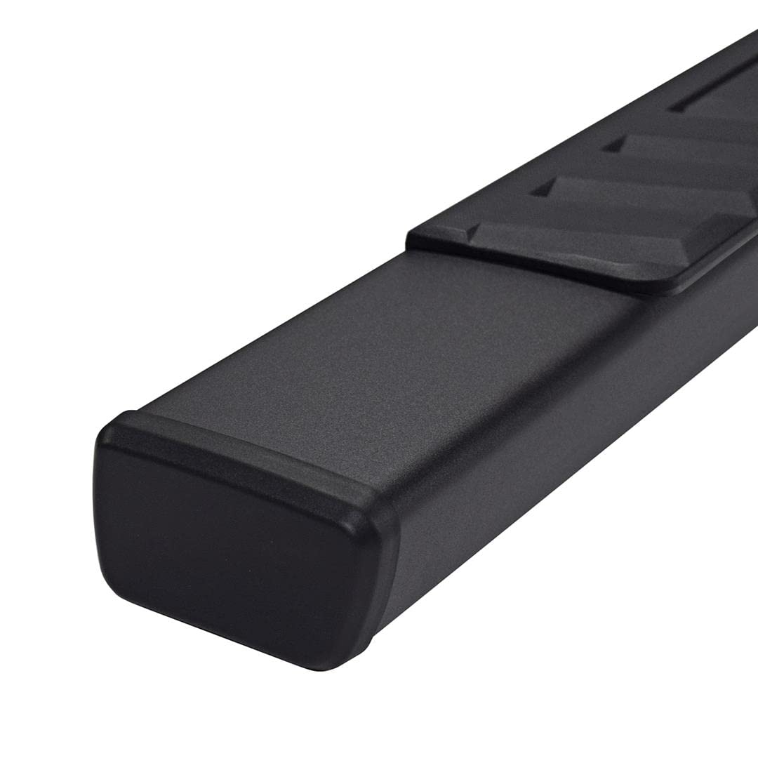 TRAILFX A4013B TrailFX Truck Side Step Bars Fits Fits 2005–2023 Toyota Tacoma 4 InchTrapezoid Straight Side Steps with Step Pads Titanium Black Matte Powder-Coated Steel Rocker Panel Mount Set of 2 TrailFX A4013B