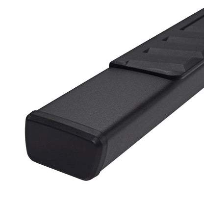 TRAILFX A4013B TrailFX Truck Side Step Bars Fits Fits 2005–2023 Toyota Tacoma 4 InchTrapezoid Straight Side Steps with Step Pads Titanium Black Matte Powder-Coated Steel Rocker Panel Mount Set of 2 TrailFX A4013B