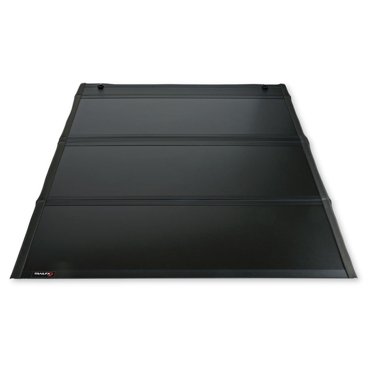 TRAILFX TFX1714 Trail FX Tonneau Cover TFX1714, Hard Folding, 2 Folds/ 3 Panels, 3 Riding Positions, Lockable, Black, Aluminum, with Carpeted Under Panels, Fits 2023-2025 Chevrolet/GMC Colorado/Canyon 5 Feet Bed
