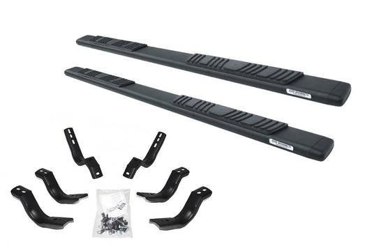 GO RHINO 685415587T RealTruck 5" OE Xtreme Low Profile Sidesteps & Brackets | Galvanized Steel, Textured Black | 685415587T | Fits 2015-2026 Ford F-150 Super Crew Pickup