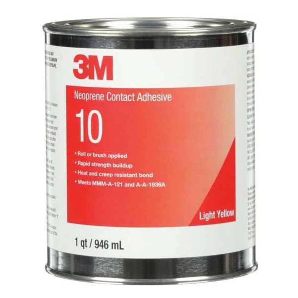 3M 20272 3M Neoprene Contact Adhesive 10, Light Yellow, 1 Quart Can