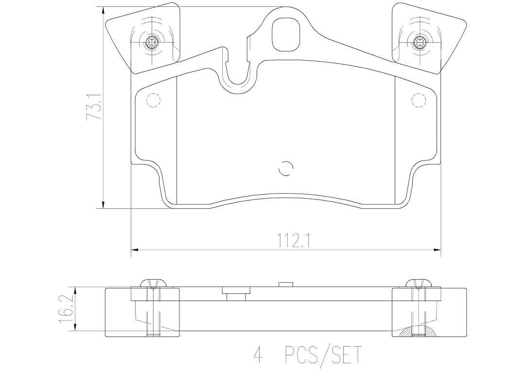 BREMBO P85088N Brembo P85088N Premium Ceramic Rear Disc Brake Pad Set AUDI/PORSCHE OE# 95535293950