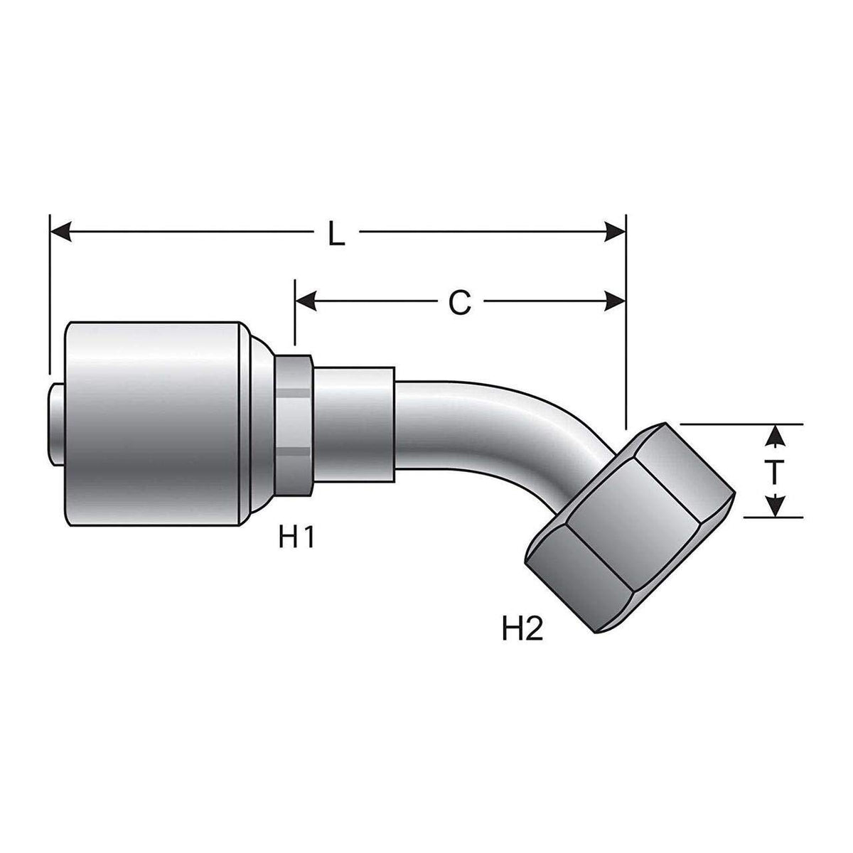 Gates G25235-0606 Female Flat-Face O-Ring Swivel