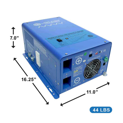 AIMS POWER PICOGLF20W12V120V AIMS 2000W 12V Pure Sine Inverter Charger w/Transfer Switch 120V ETL
