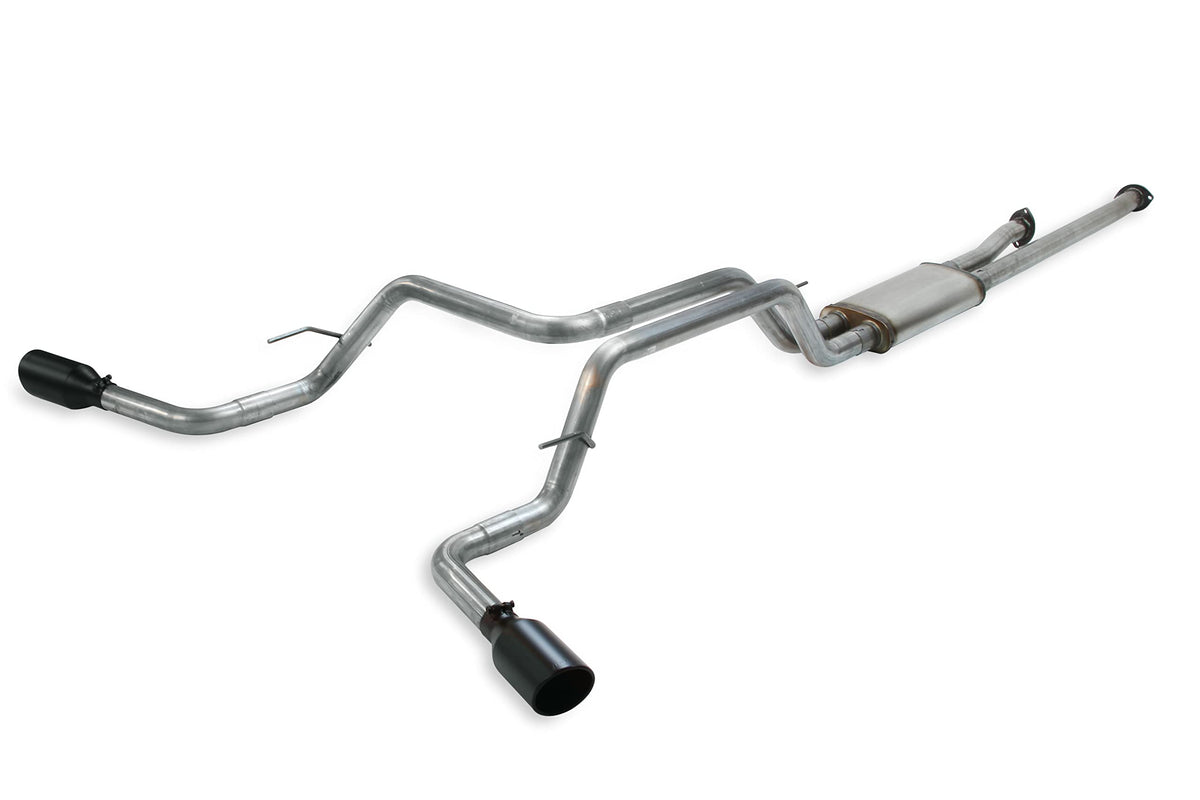 FLOWMASTER 717664 Flowmaster 717664 FlowFX Cat-Back Exhaust Kit 2.5 Inch 409 Stainless Steel 4.5 Inch Black Ceramic Stainless Steel Tips Compatible with 2009-2021 Toyota Tundra 4.0L 4.6L 4.7L 5.7L 2/4WD