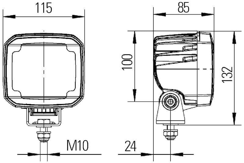 Hella 995506031 Work Lamp Wa 0Gr Md1224 Dt Ub 1Ga