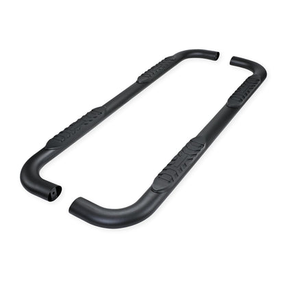 TRAILFX A1013B TrailFX Nerf Bars for Ram 1500 Quad Cab 2019-2025 Titanium Black Steel 4 Inch Oval Bent Side Steps with Slip-Resistant Molded Step Pads Rocker Panel Mount Set of 2 Running Boards