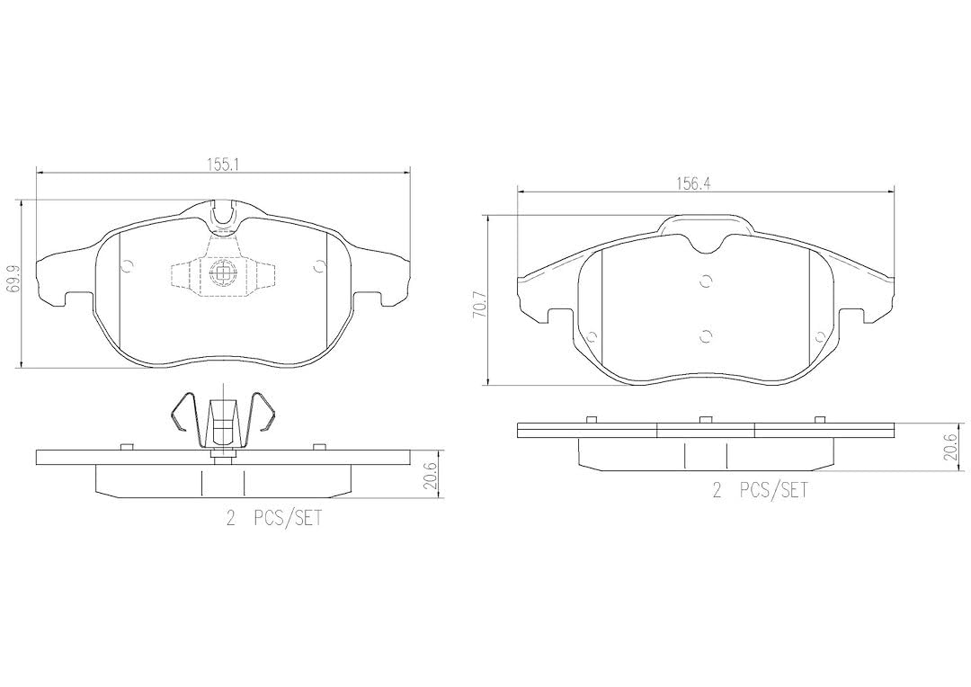 BREMBO P59043N Brembo P59043N Premium Ceramic Front Disc Brake Pad Set CADILLAC/CHEVROLET/FIAT/HOLDEN/HSV/OPEL/SAAB/VAUXHALL OE# 1605136