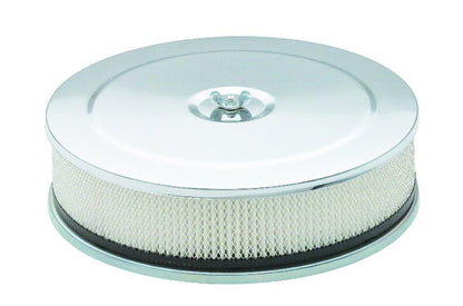 MR GASKET 1487 Mr. Gasket 1487 Air Cleaner - 9 Inch Diameter x 2-3/4 Inch Tall - Chrome