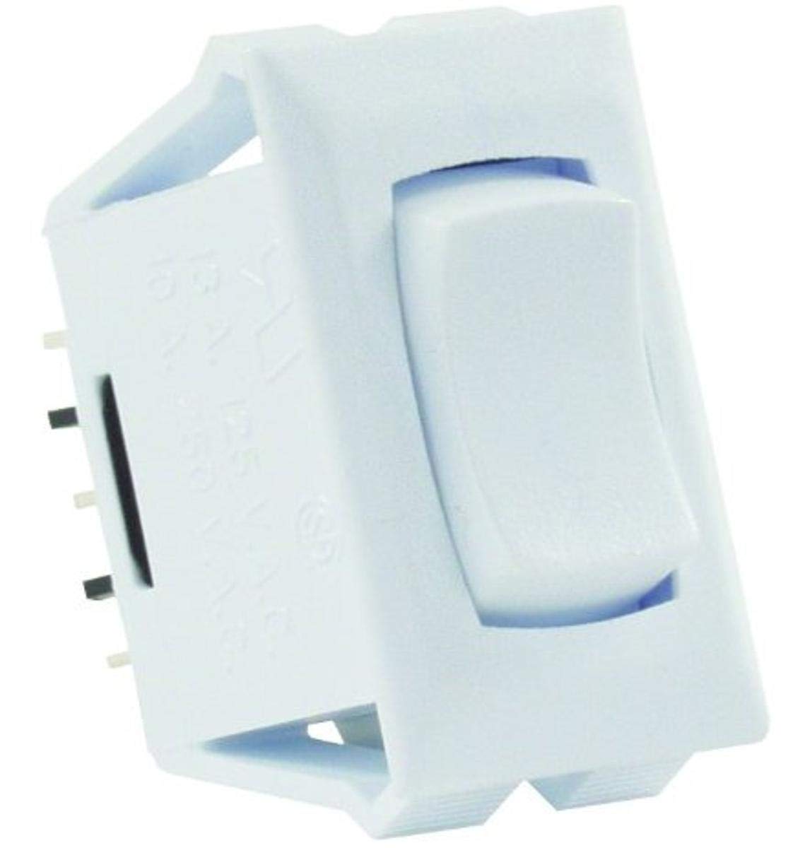 JR PRODUCTS 12695 JR Products 12695 SPDT Mom-On/Off/Mom-On Switch, White