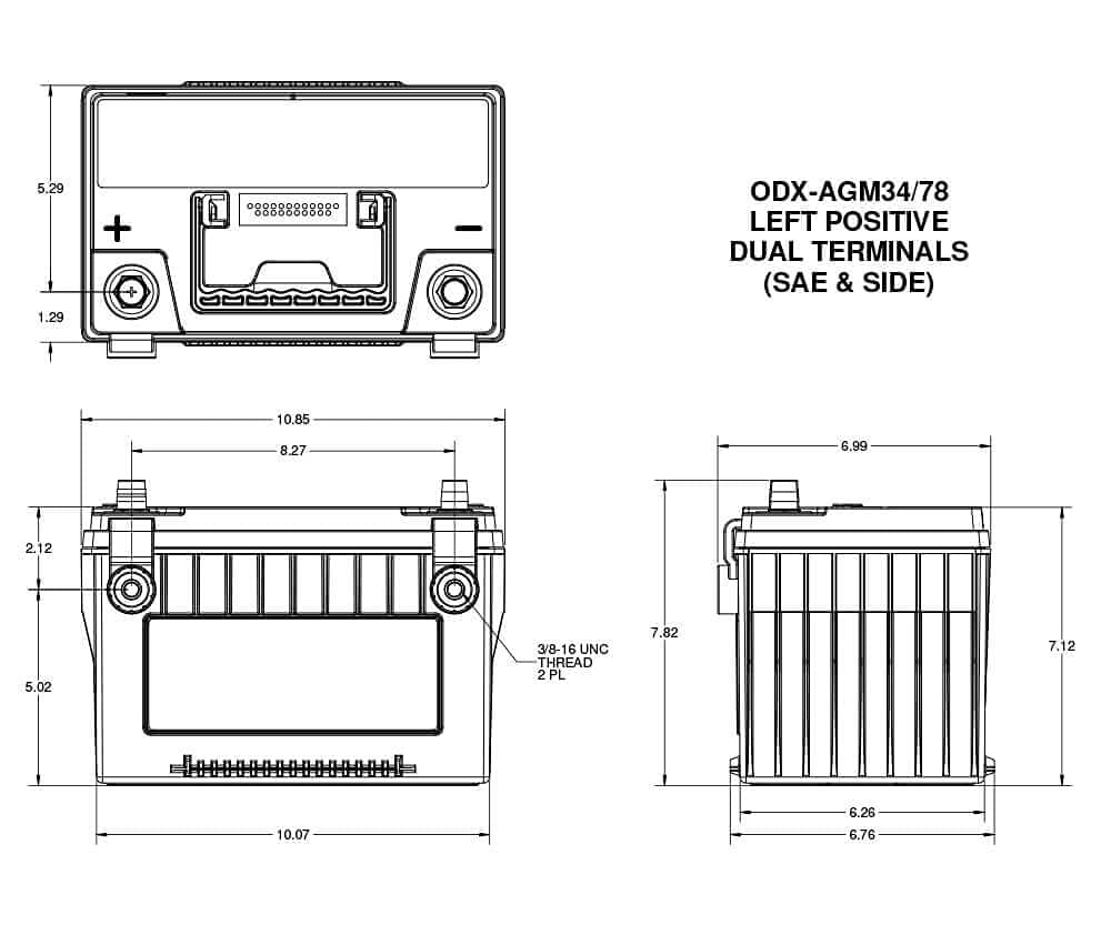 ODYSSEY BATTERY ODX-AGM3478 Odyssey Battery ODX-AGM3478 Extreme Series AGM Battery