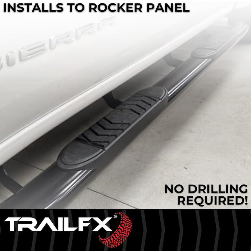 TRAILFX A7048B Trailfx Trail FX A7048B Oval Nerf Bar, 5", Black
