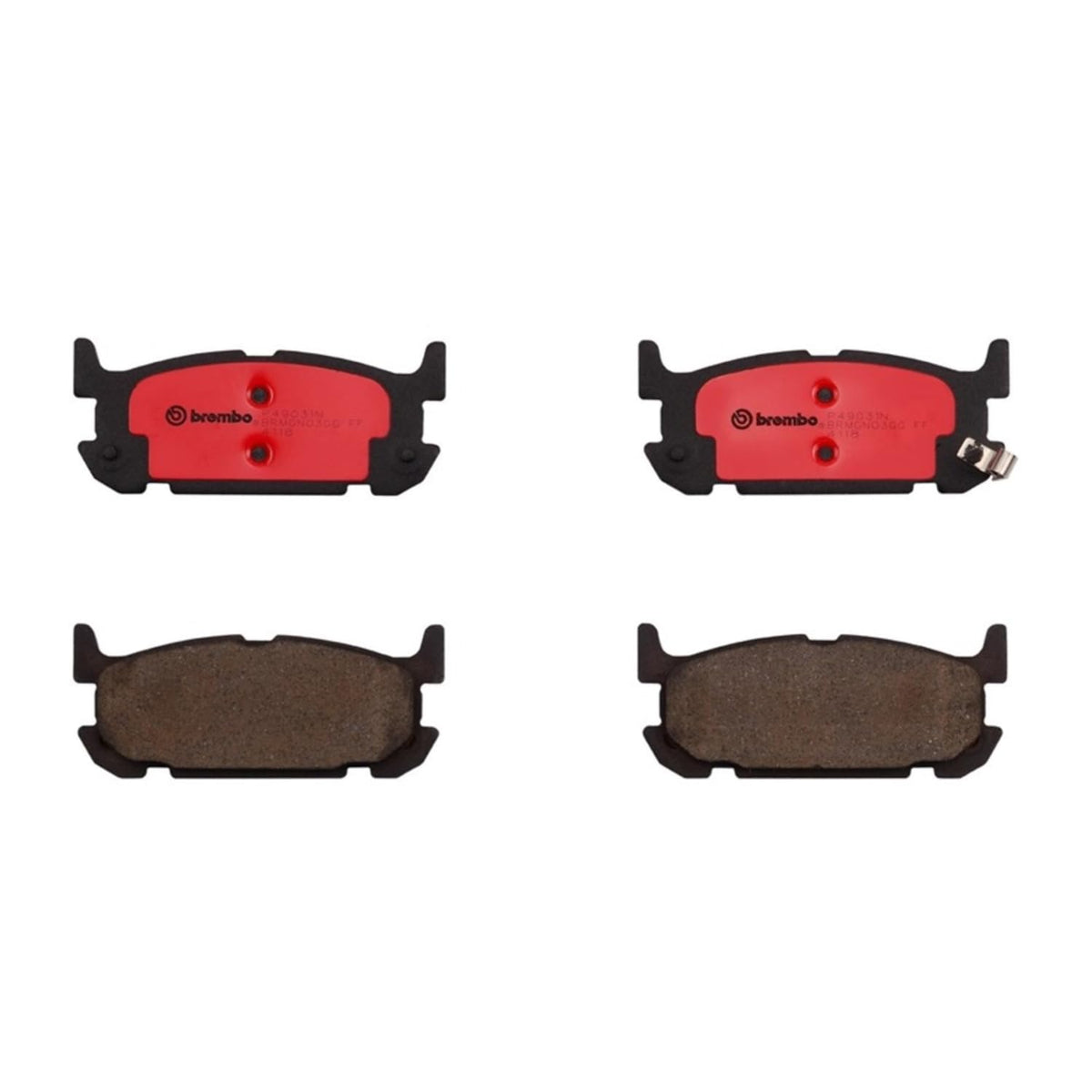 BREMBO P49031N Brembo P49031N Premium Ceramic Rear Disc Brake Pad Set MAZDA OE# NCY32643ZA