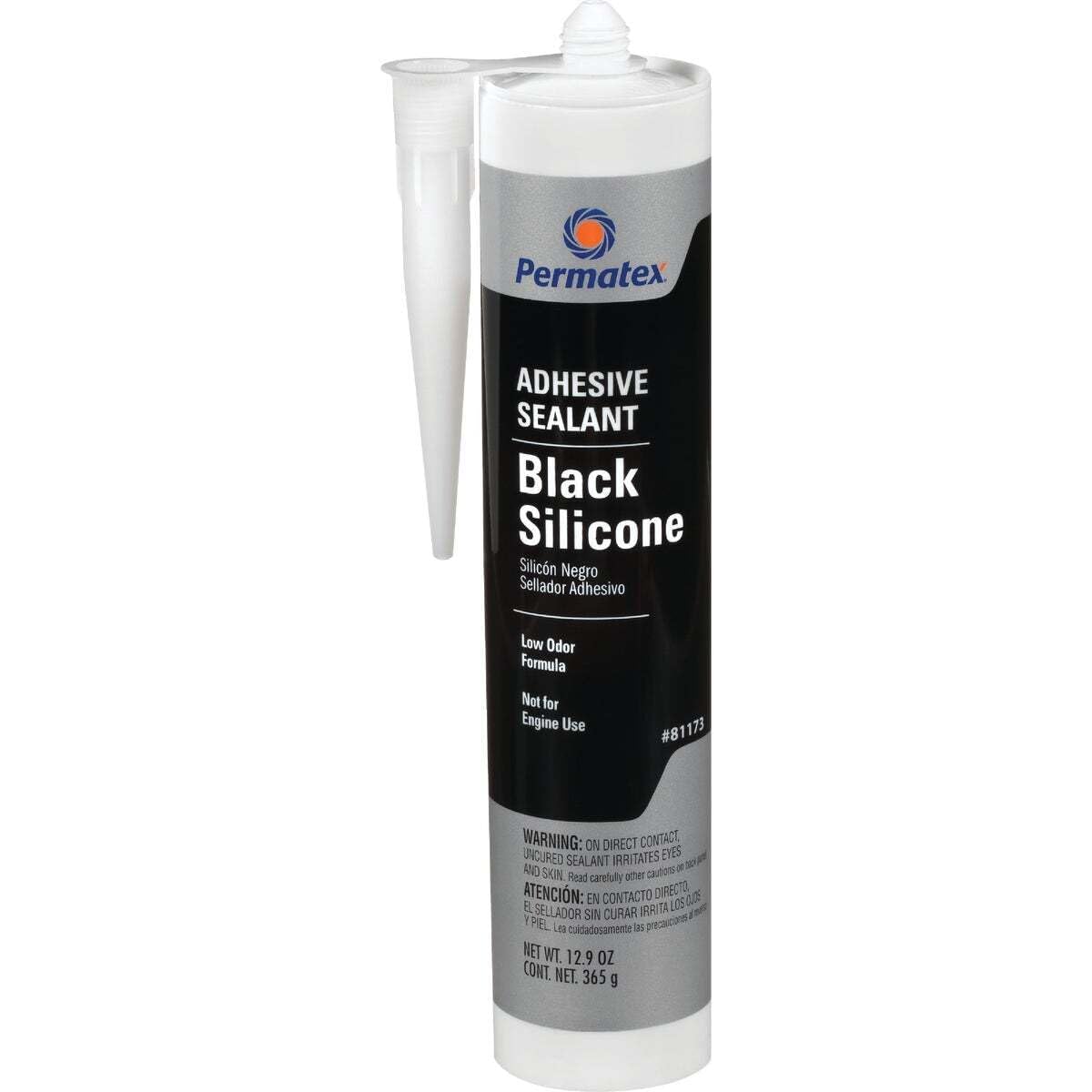 PERMATEX 81173 Permatex 81173 Black Silicone Adhesive Sealant - 12.9 oz.