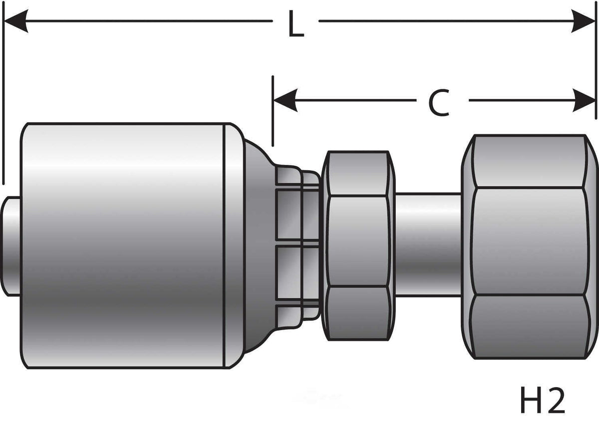 Gates G25855-0608 HYDRAULIC COUPLING-MEGACRIMP