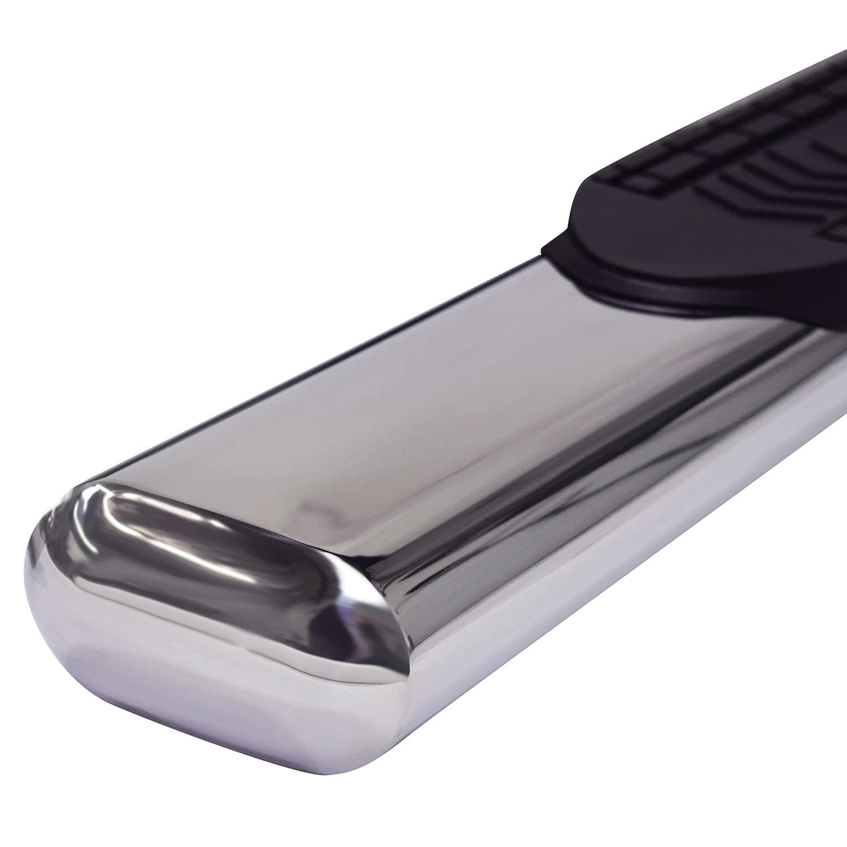 TRAILFX A8252S TrailFX Nerf Bars for Chevrolet Silverado 1500 Crew Cab 2020-2021 Polished Stainless Steel 6 Inch Oval Bent Side Steps with Step Pads Welded End Caps Rocker Panel Mount