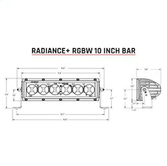 Rigid Industries 210053 RIGID Industries Radiance + 10" Light Bar - RGBW [210053]