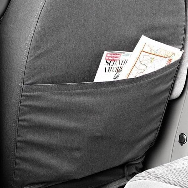 COVERCRAFT SS3378PCGY Covercraft Custom-Fit Front Bench SeatSaver Seat Covers - Polycotton Fabric, Grey