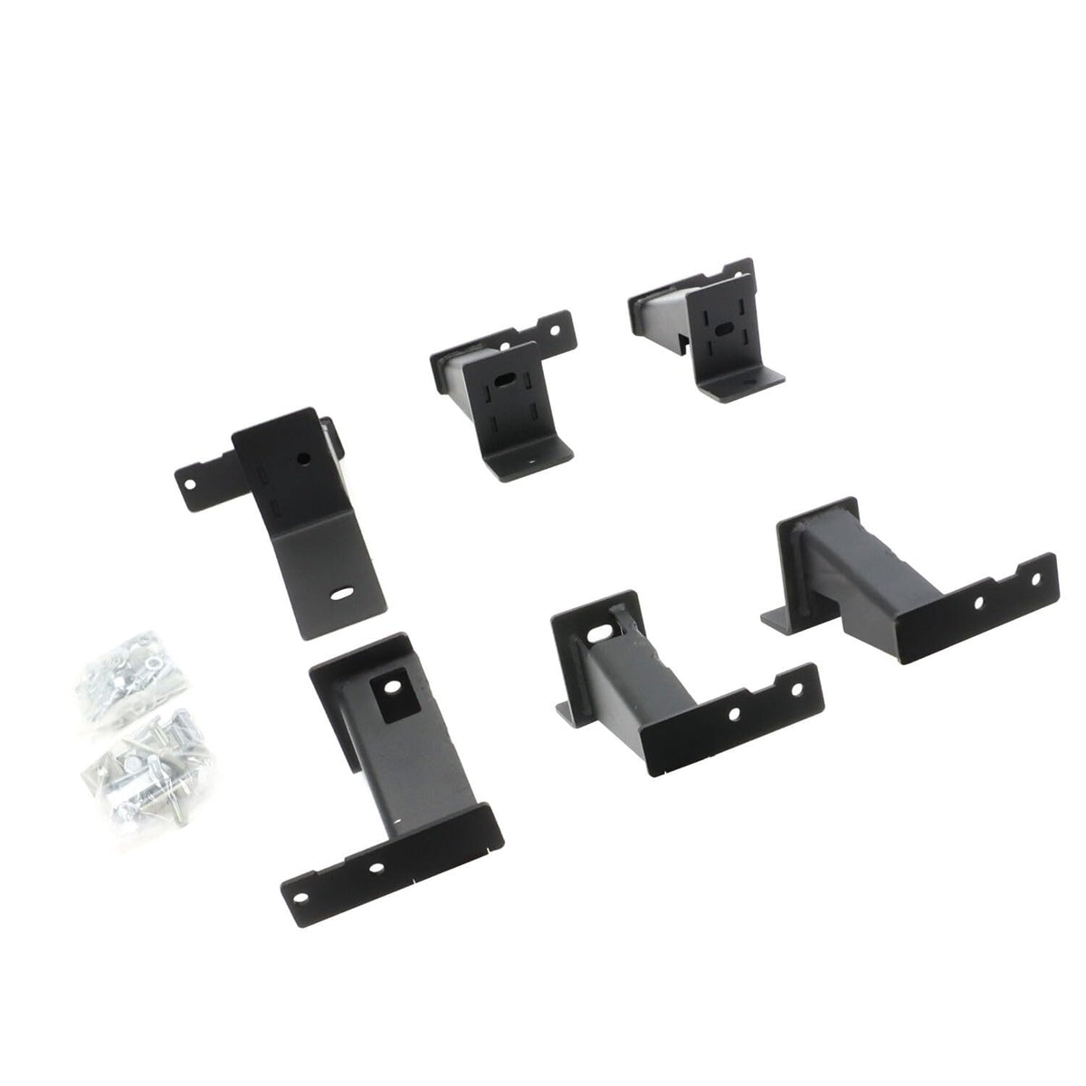 GO RHINO FSD4429TK Go Rhino Dominator Xtreme Frame Slider Brackets | Mild Steel, Textured Black | FSD4429TK | Fits 2016-2023 Toyota Tacoma Double Cab Pickup