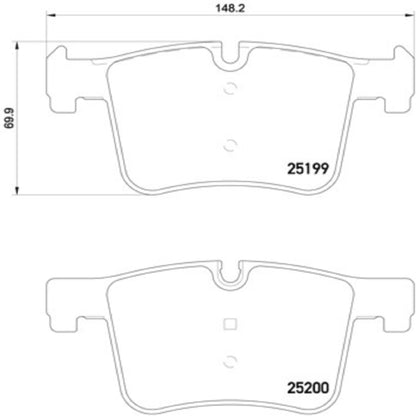 BREMBO P06075 Brembo P06075 Low-Met Alloy Steel Front Disc Brake Pad Set BMW OE# 34106859181