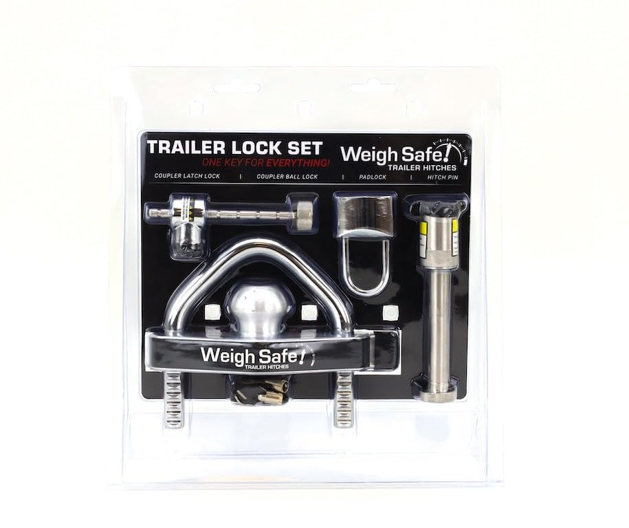 WEIGH SAFE WS26 Weigh Safe Universal Trailer Lock Kit (4 Pc.) Keyed Alike