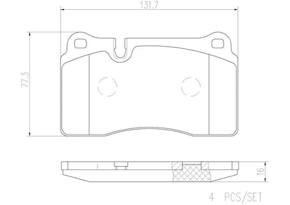 BREMBO P85116N Brembo P85116N Premium Ceramic Front Disc Brake Pad Set ASTON MARTIN/AUDI/FERRARI OE# 8J0698151D