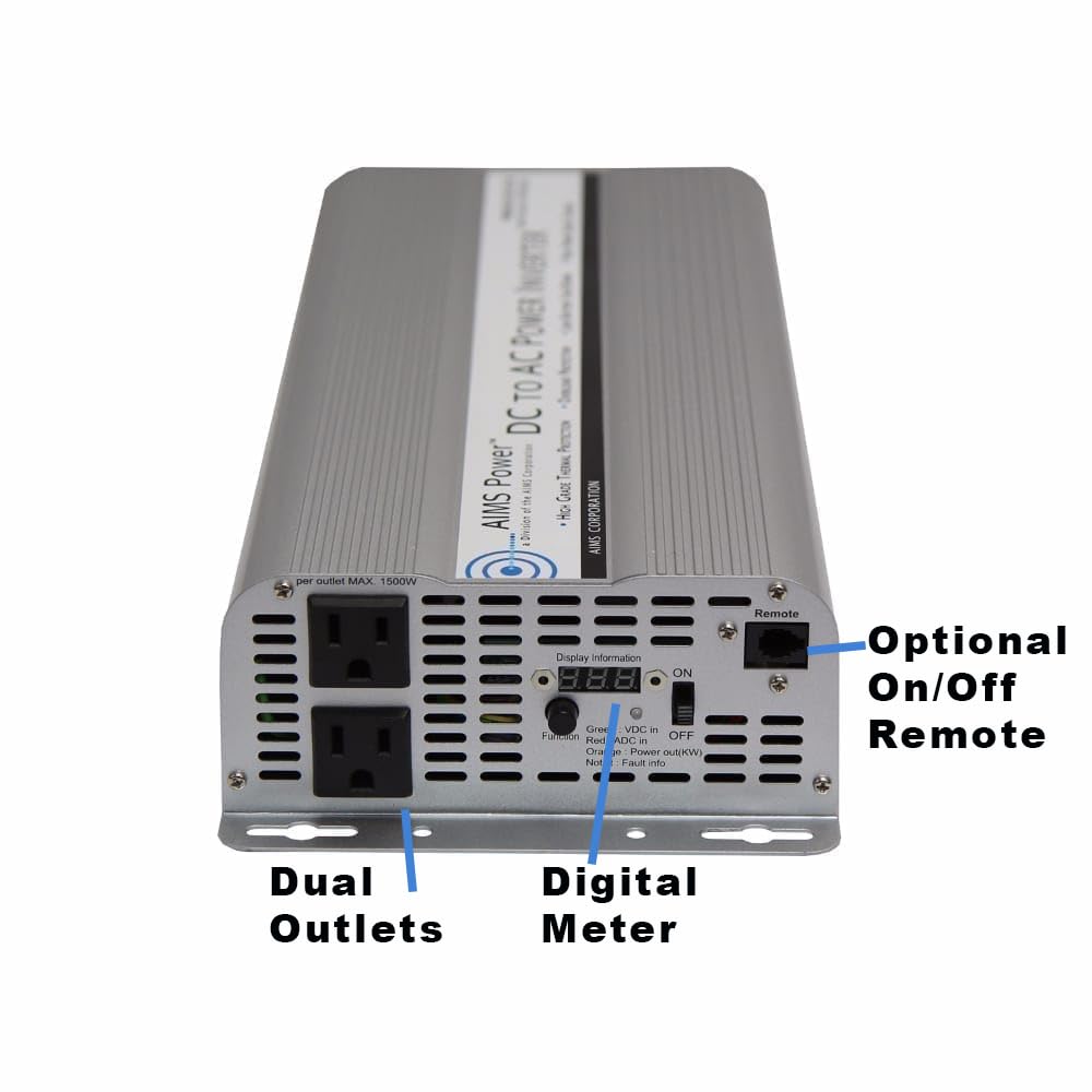 AIMS POWER PWRINV250012W AIMS Power PWRINV250012W 2500 Watt Modified Sine Power Inverter