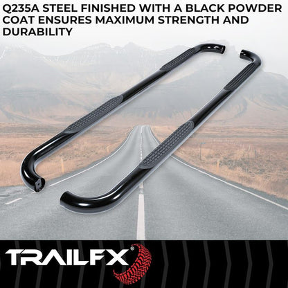 TrailFX 1130304093 Trail FX Black 3" Side Bar