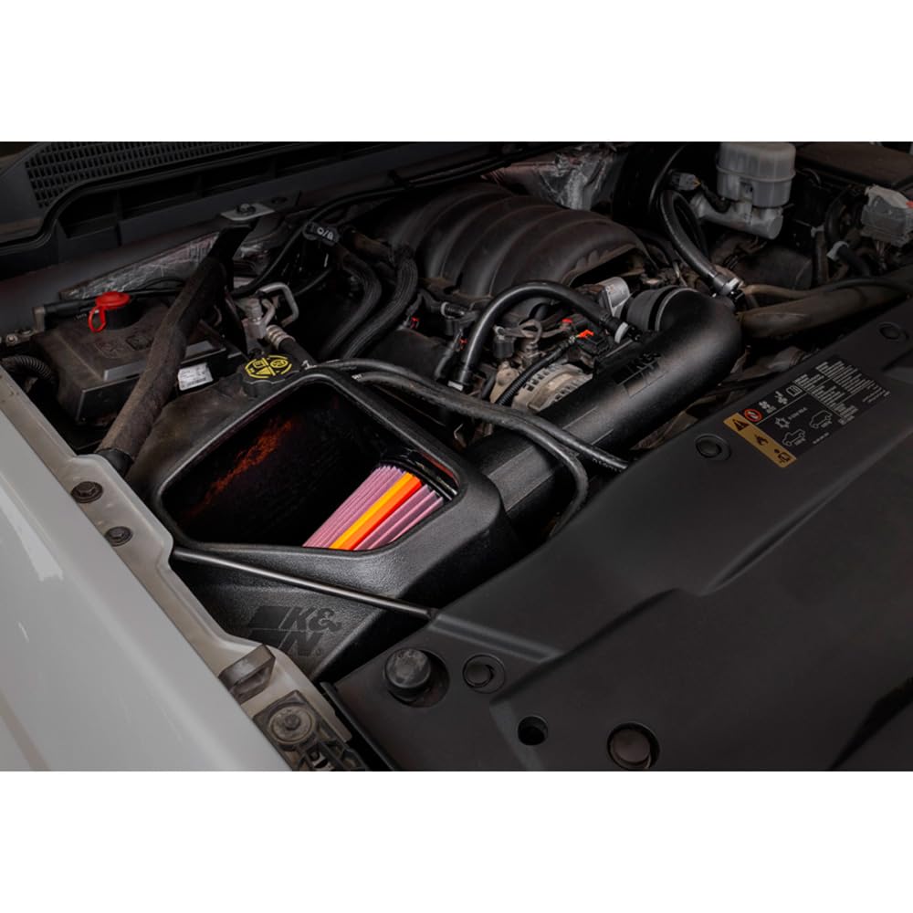 K&N FILTER 50-3082 K&N NextGen Cold Air Intake System: High-Flow Cotton Filter: Compatible with 2014-2020 CADILLAC/CHEVRLOET/GMC Escalade; Silverado 1500; Suburban; Tahoe; Sierra 1500; Yukon; Yukon XL; 50-3082