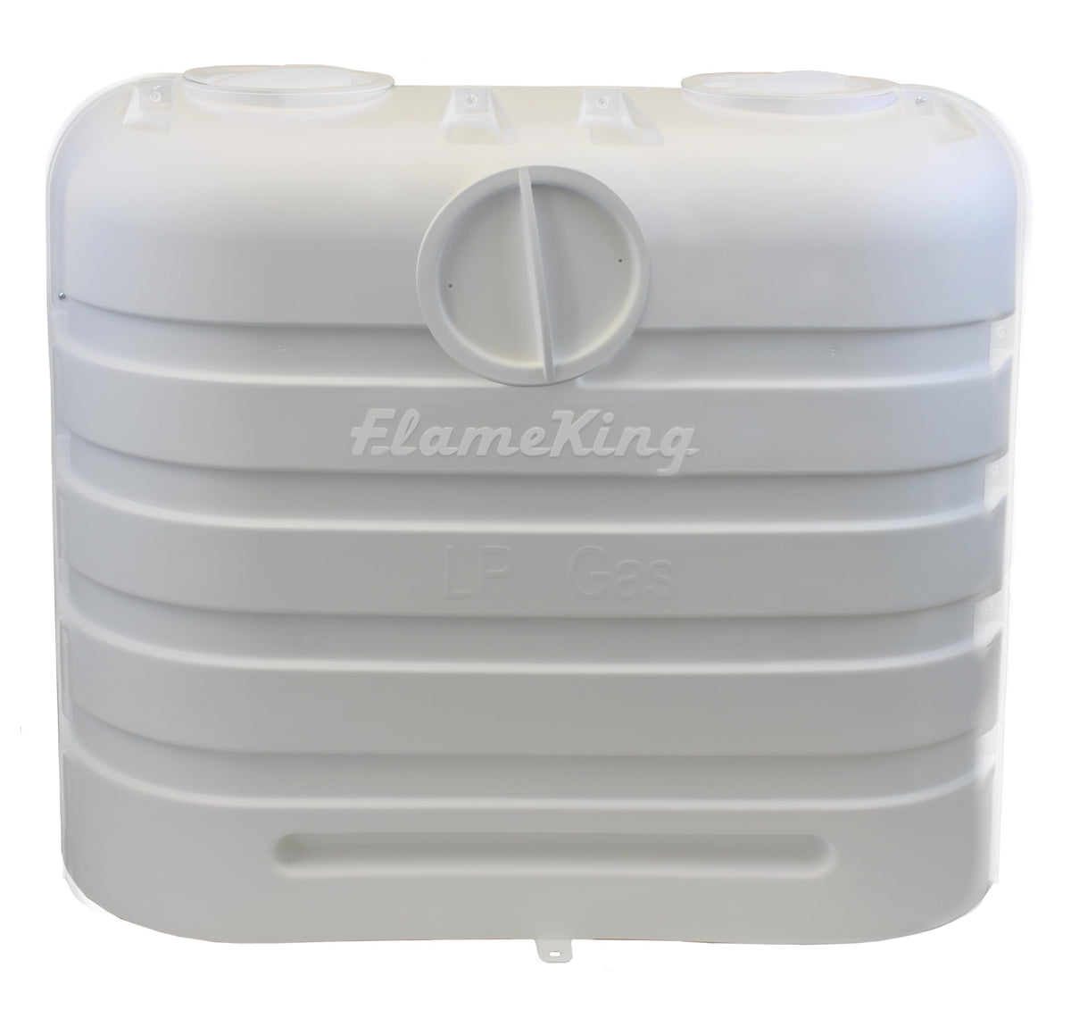 FLAME KING YSN-PCC-RV30-WHT Flame King Dual 30LB LP Propane Tank Light Plastic Heavy Duty Cover for RV, Travel Trailer, Camper - White