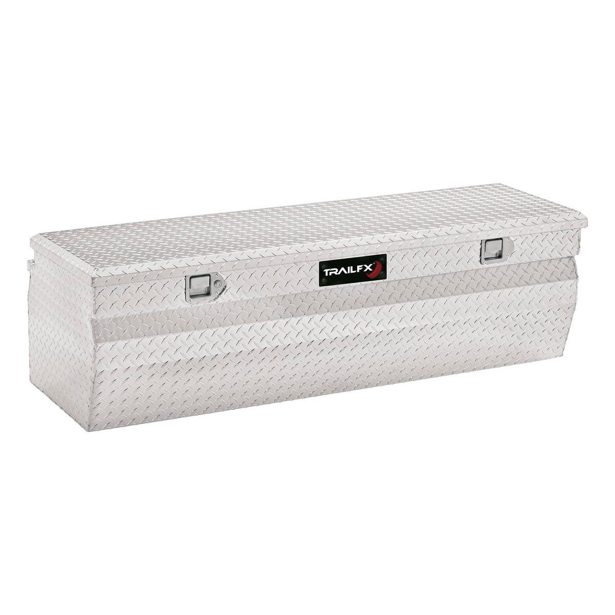 TRAILFX 150481 TrailFX Chest Tool Box Single Lid with Struts Polished 16-Gauge Diamond Tread Aluminum 9.6 Cubic Foot Capacity 47 Inch Length x 19-7/8 Inch Width x 17-1/8 Inch Height Bright Finish TrailFX 150481