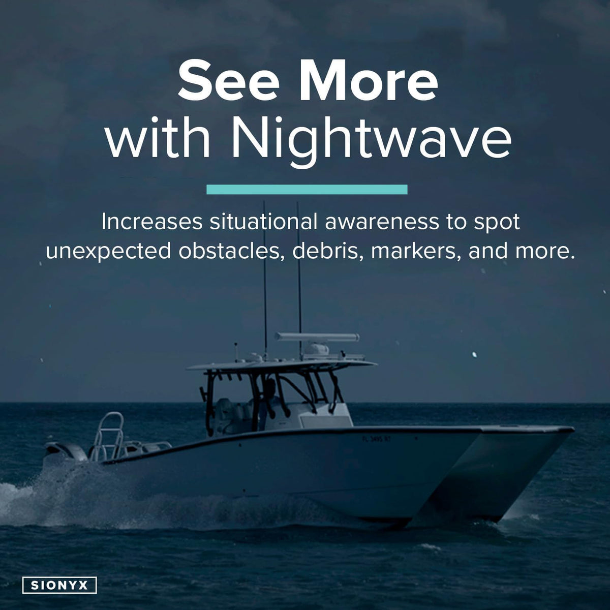 SIONYX C014700 SiOnyx Nightwave Analog Camera, Rugged Ultra-Low Light Night Vision Marine Camera, Flexible Connectivity, Temporary and Permanent Mounting Options, DIY Installation, Gray