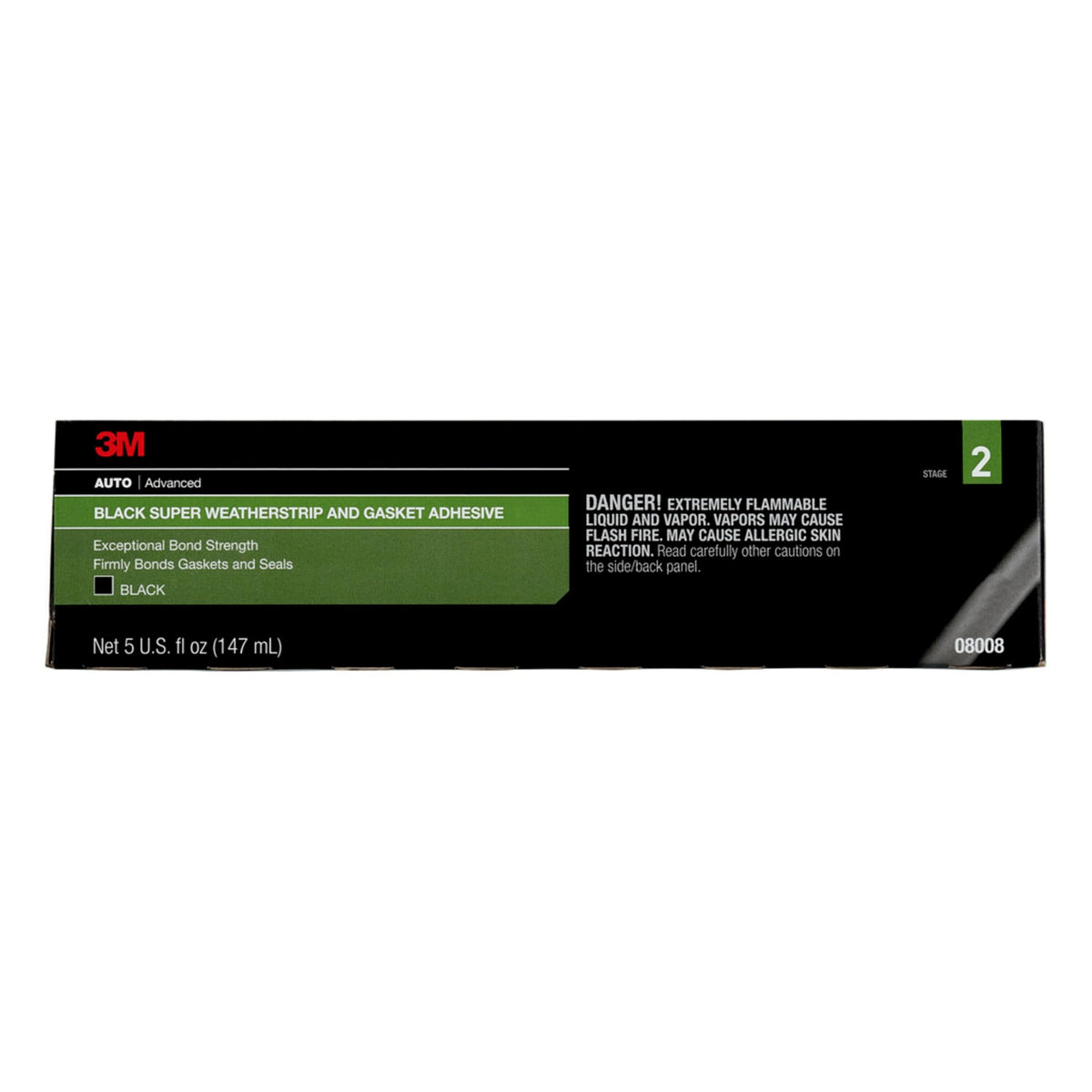 3M 08008 3M Black Super Weatherstrip and Gasket Adhesive, 08008, 5 fl oz, 1 Per Pack