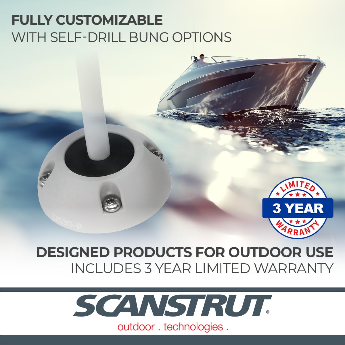 SCANSTRUT DS30-P Scanstrut DS30-P Medium Cable Seal for Connectors to 1.18" and Cables 0.35"-0.55" - Plastic