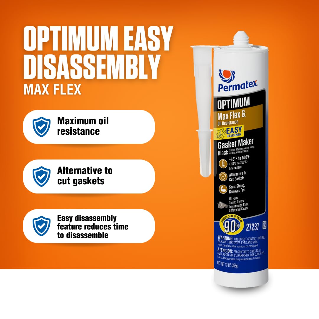 PERMATEX 27237 Permatex 27237 Optimum Black Gasket Maker, 13 oz