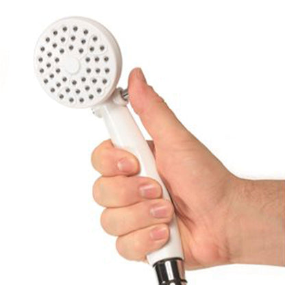 CAMCO 44023 Camco RV Outdoor Shower Head | High Flow Shower Head | Conserve Water with Convenient On/Off Switch | White (44023)