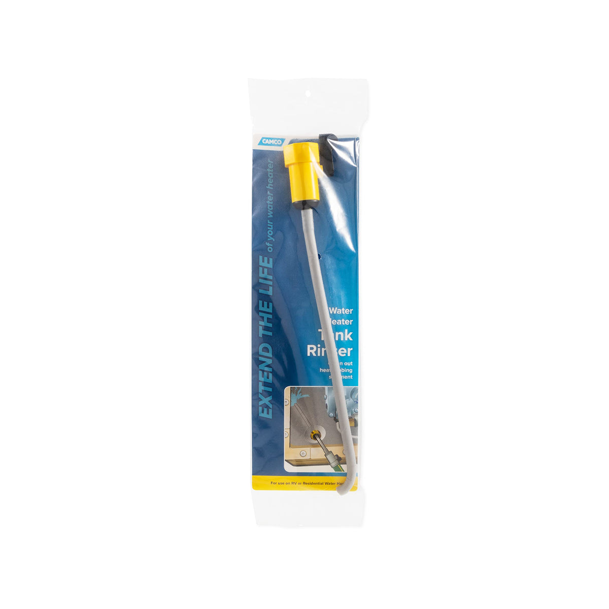 CAMCO 11691 Camco Camper & RV Water Heater Tank Rinser - Improves Water Heater Function by Flushing Out Sediment - Easily Attaches to Standard Garden Hose & Features Convenient Shutoff Valve (11691)