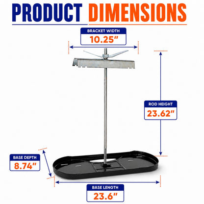 FLAME KING KT30MNT Flame King Dual RV Propane Tank Cylinder Rack for RVs and Trailers for 30lb Tanks - KT30MNT (Tanks Sold Separately), Black